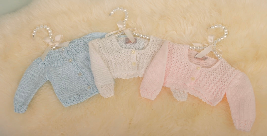 Baby cardigan newborn in 3 kleuren beschikbaar